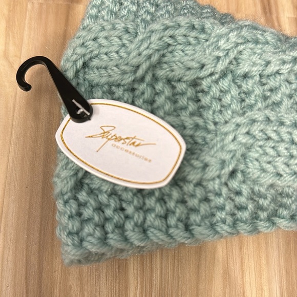 NWT Superstar Accessories Teal Bow Headwarmer - Picture 3 of 3